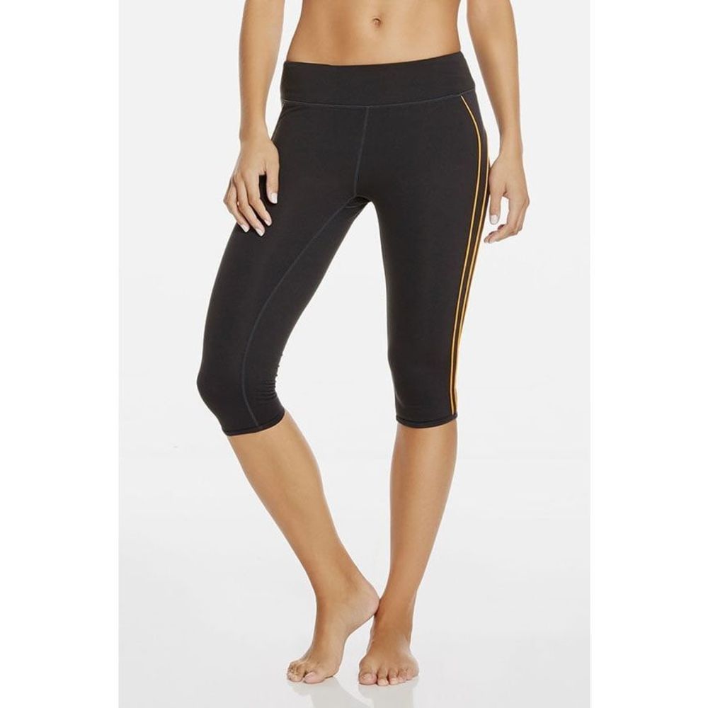 Fabletics Polar Crop Leggings, Medium, Black & Orange, Used - Picture 8 of 9